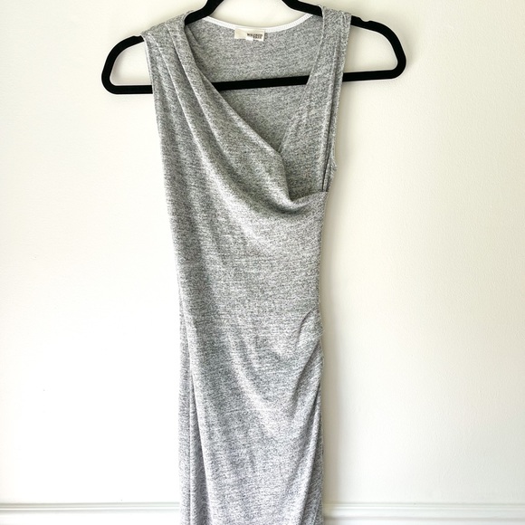 Artizia Wilfred Free Grey Isidora Faux Wrap Dress Size XXS - Picture 3 of 7